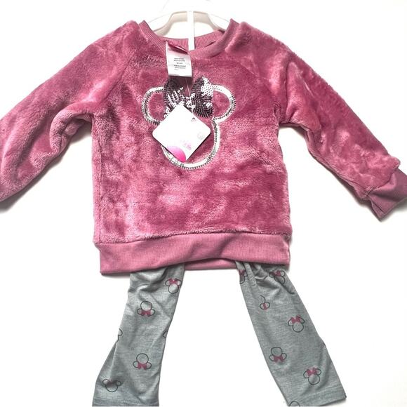 Disney Junior Baby Girl Minnie Mouse Girl’s Matching Sweater and Leggings Sz 24M - Picture 1 of 11